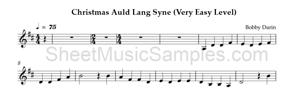 Christmas Auld Lang Syne (Very Easy Level)