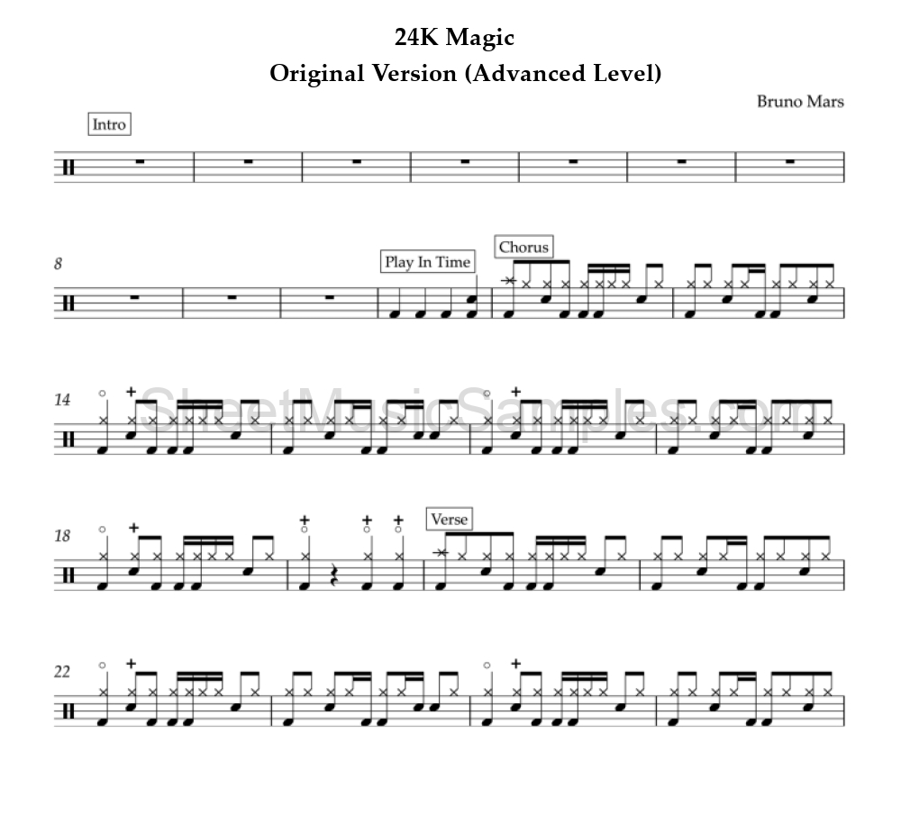 24K Magic - Original Version (Advanced Level)