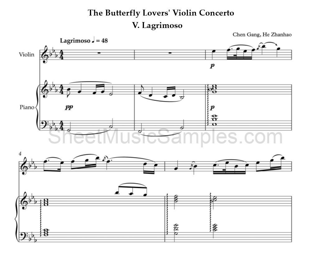 The Butterfly Lovers' Violin Concerto - V. Lagrimoso