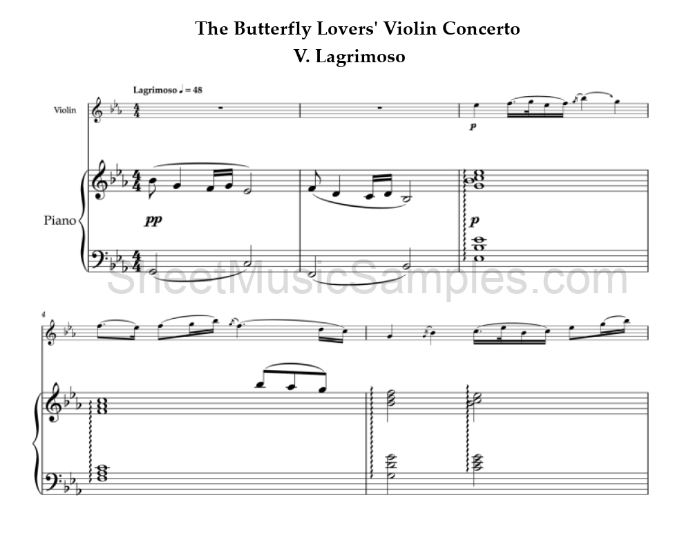 The Butterfly Lovers' Violin Concerto - V. Lagrimoso