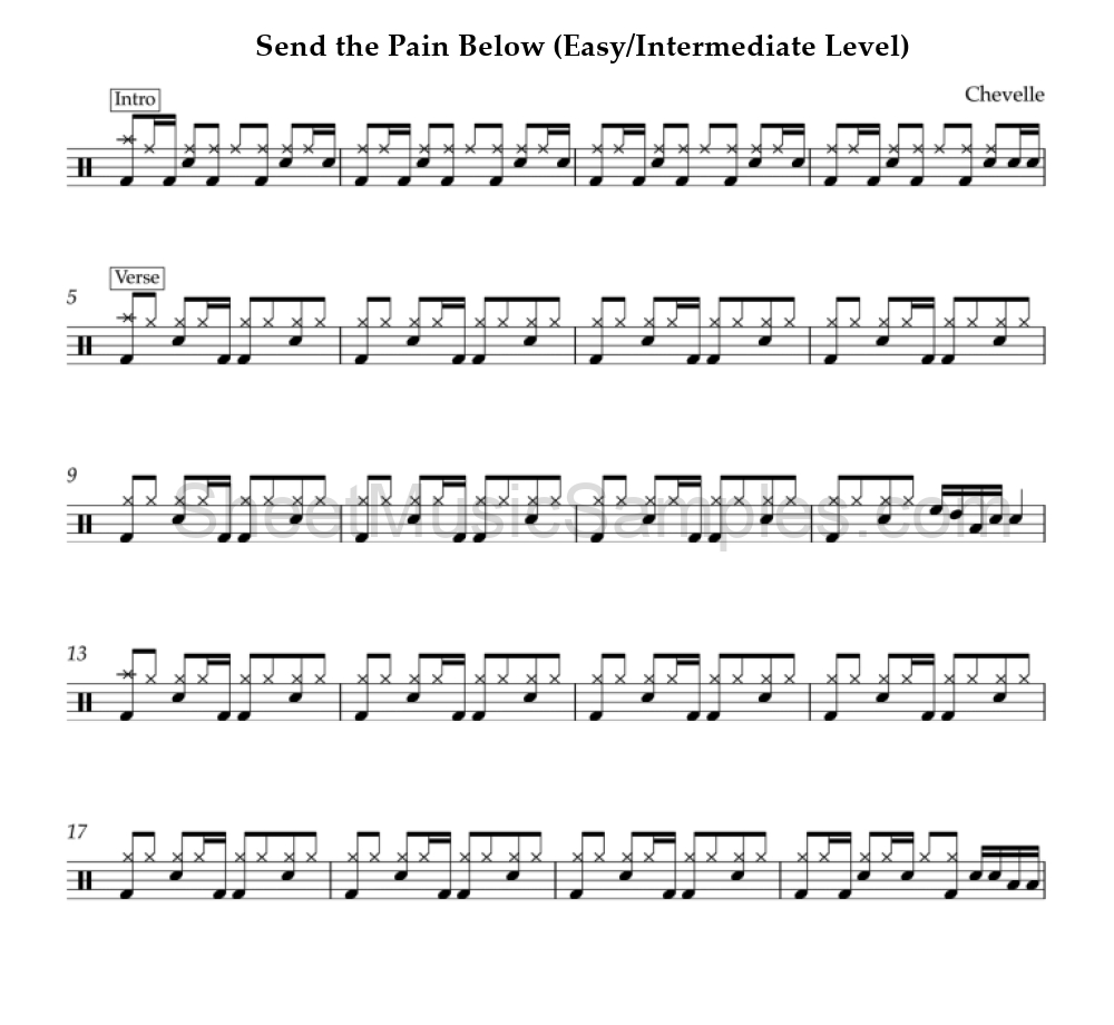 Send the Pain Below (Easy/Intermediate Level)