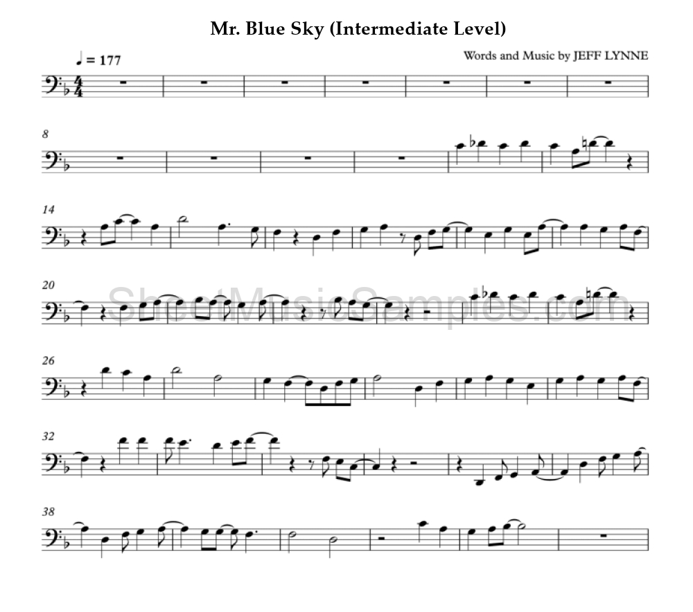 Mr. Blue Sky (Intermediate Level)