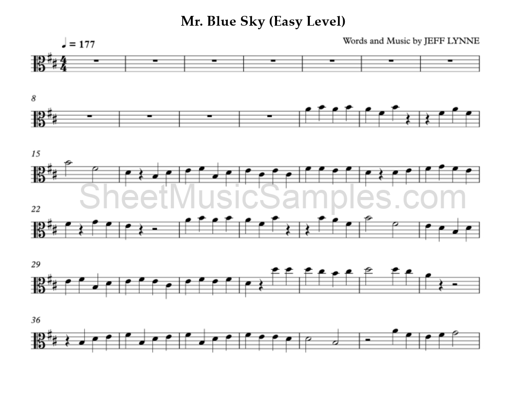 Mr. Blue Sky (Easy Level)