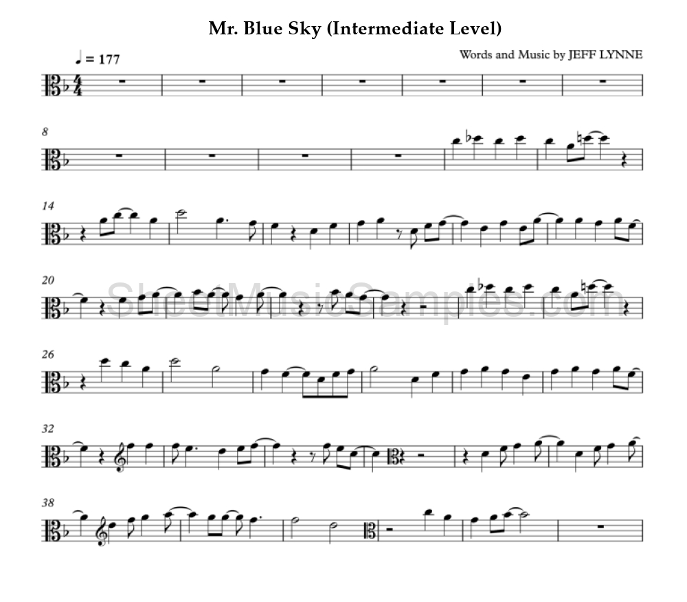 Mr. Blue Sky (Intermediate Level)