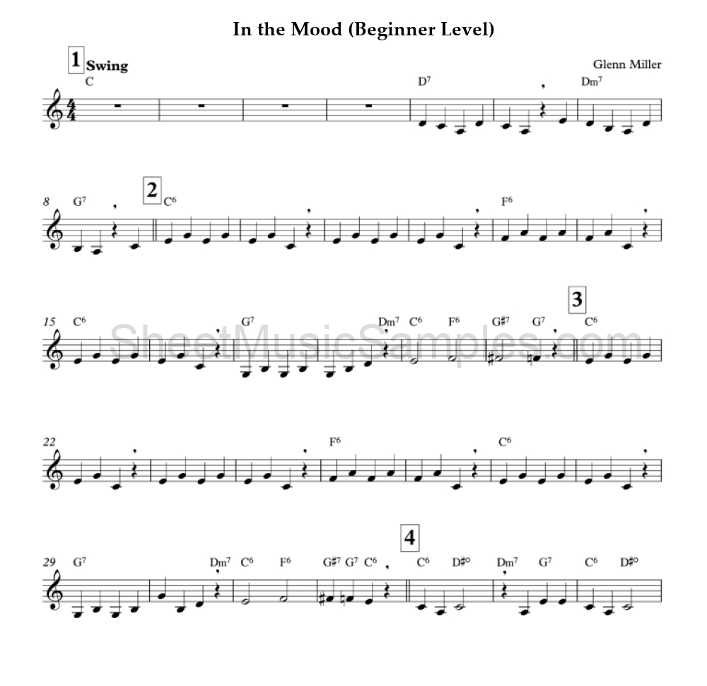 In the Mood (Beginner Level)