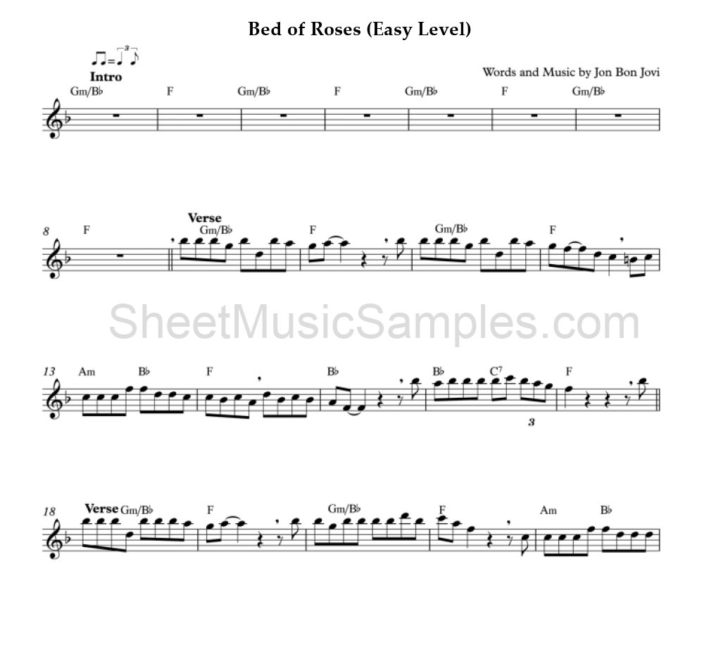 Bed of Roses (Easy Level)