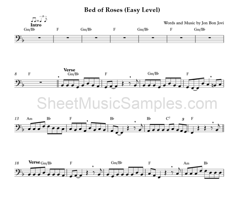 Bed of Roses (Easy Level)