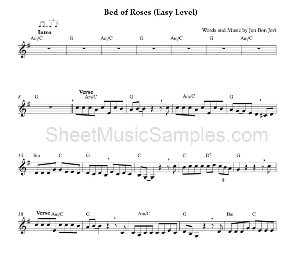 Bed of Roses (Easy Level)