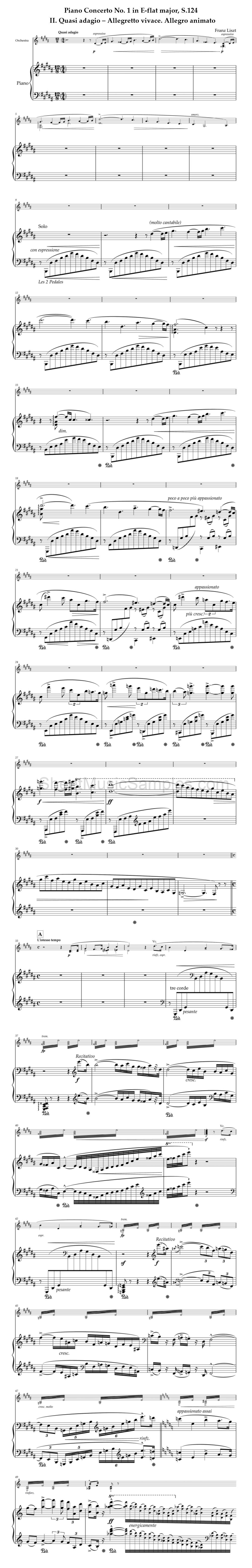 Piano Concerto No. 1 in E-flat major, S.124 - II. Quasi adagio – Allegretto vivace. Allegro animato