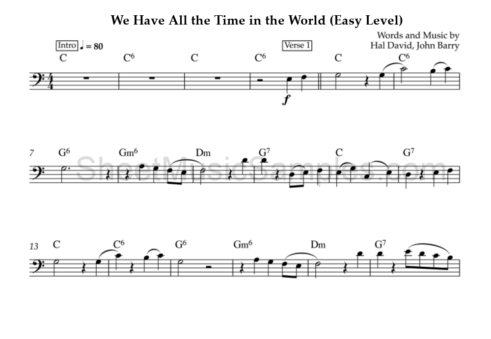 We Have All the Time in the World (Easy Level)