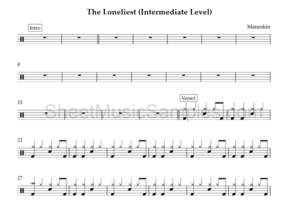 The Loneliest (Intermediate Level)