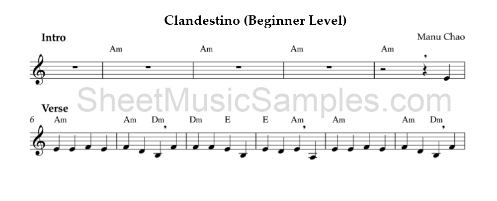 Clandestino (Beginner Level)