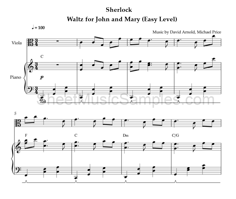 Sherlock - Waltz for John and Mary (Easy Level)