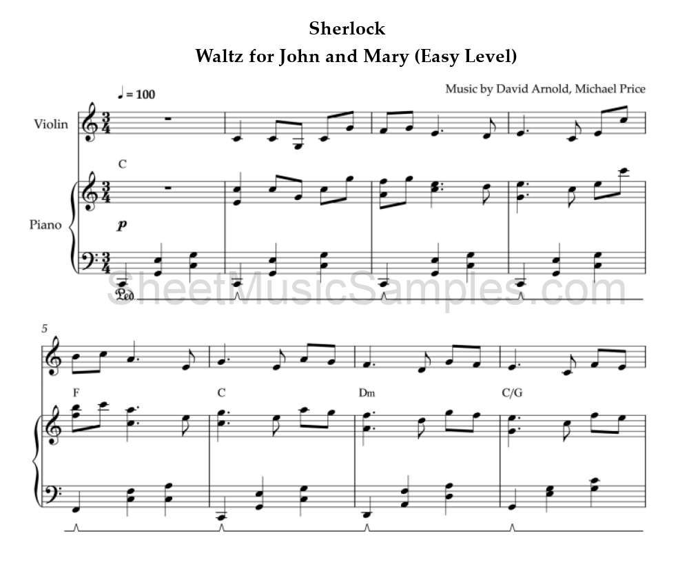 Sherlock - Waltz for John and Mary (Easy Level)