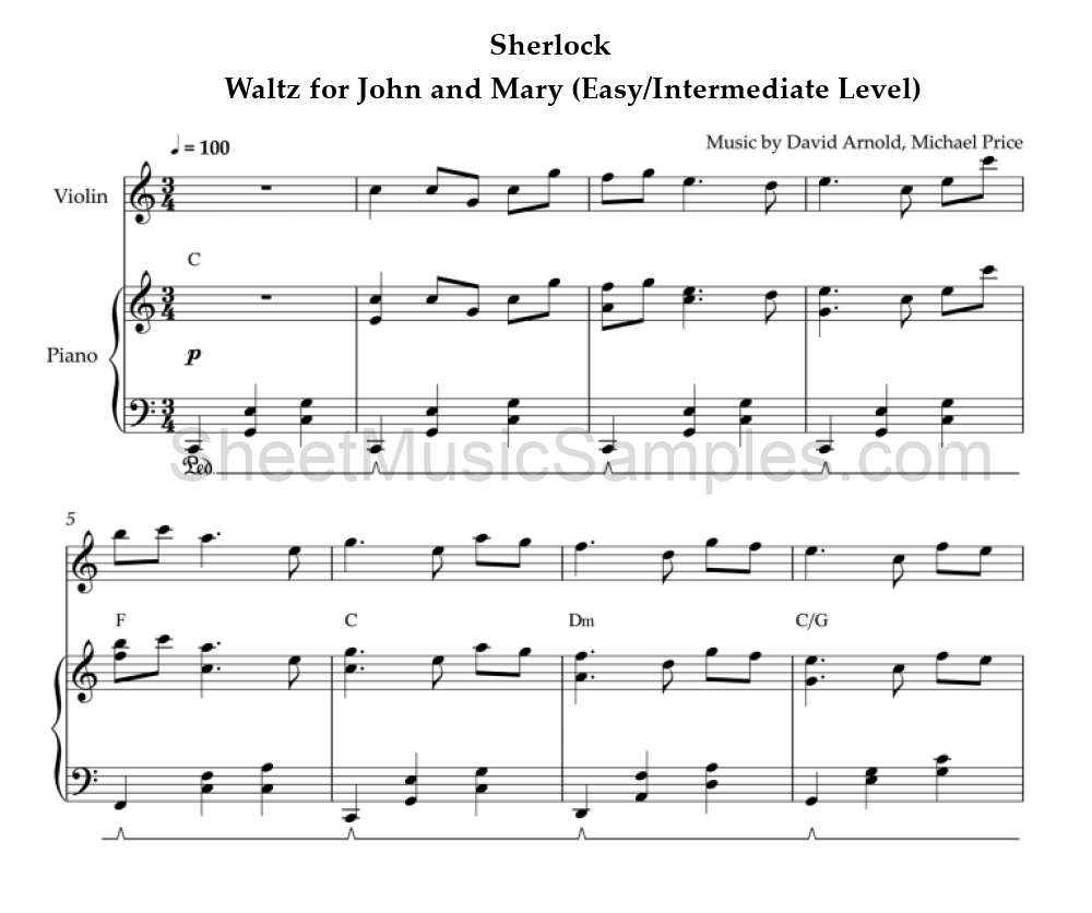 Sherlock - Waltz for John and Mary (Easy/Intermediate Level)