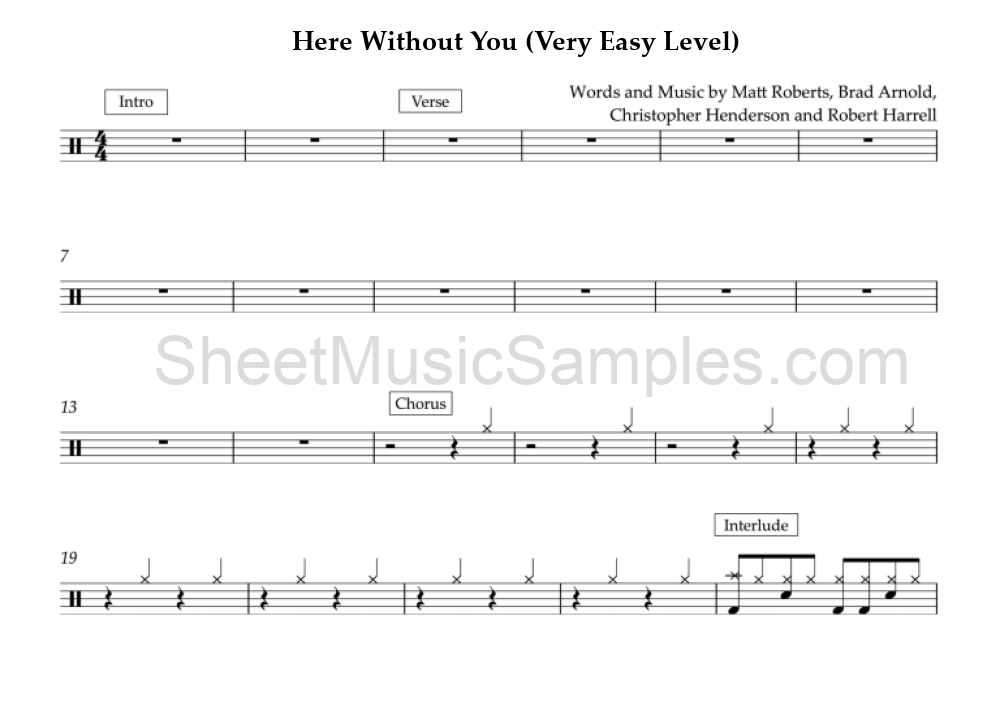 Here Without You (Very Easy Level)