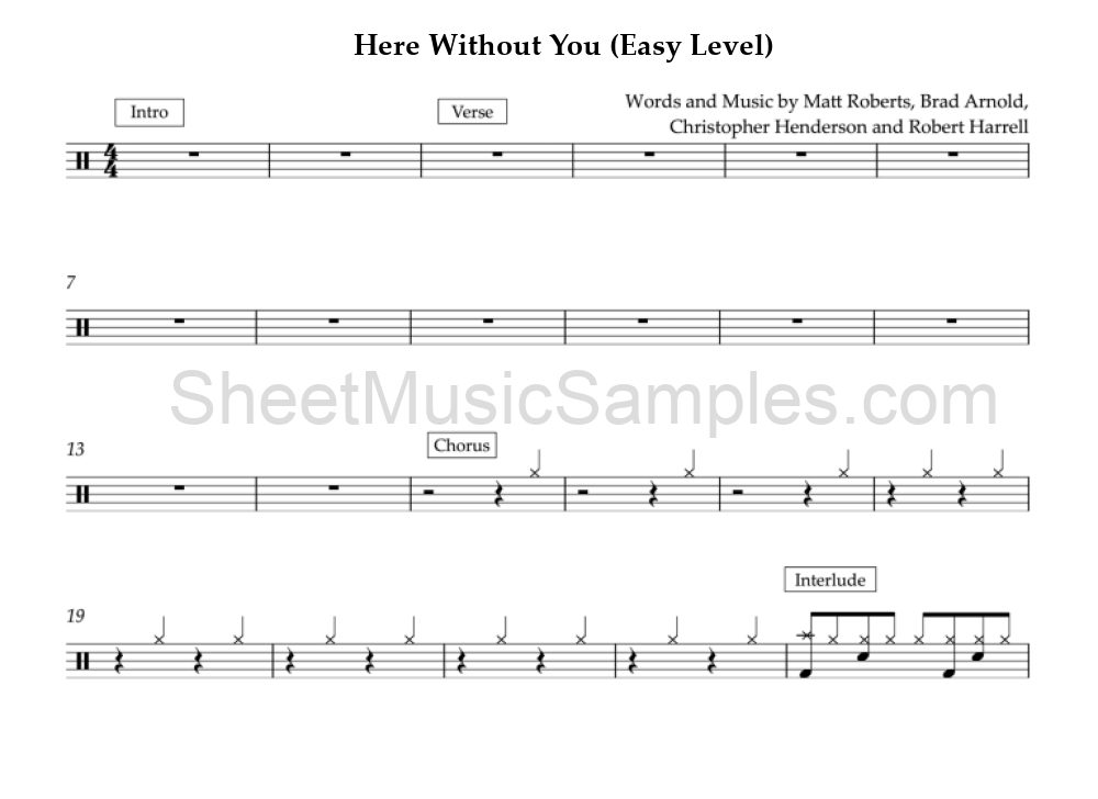 Here Without You (Easy Level)