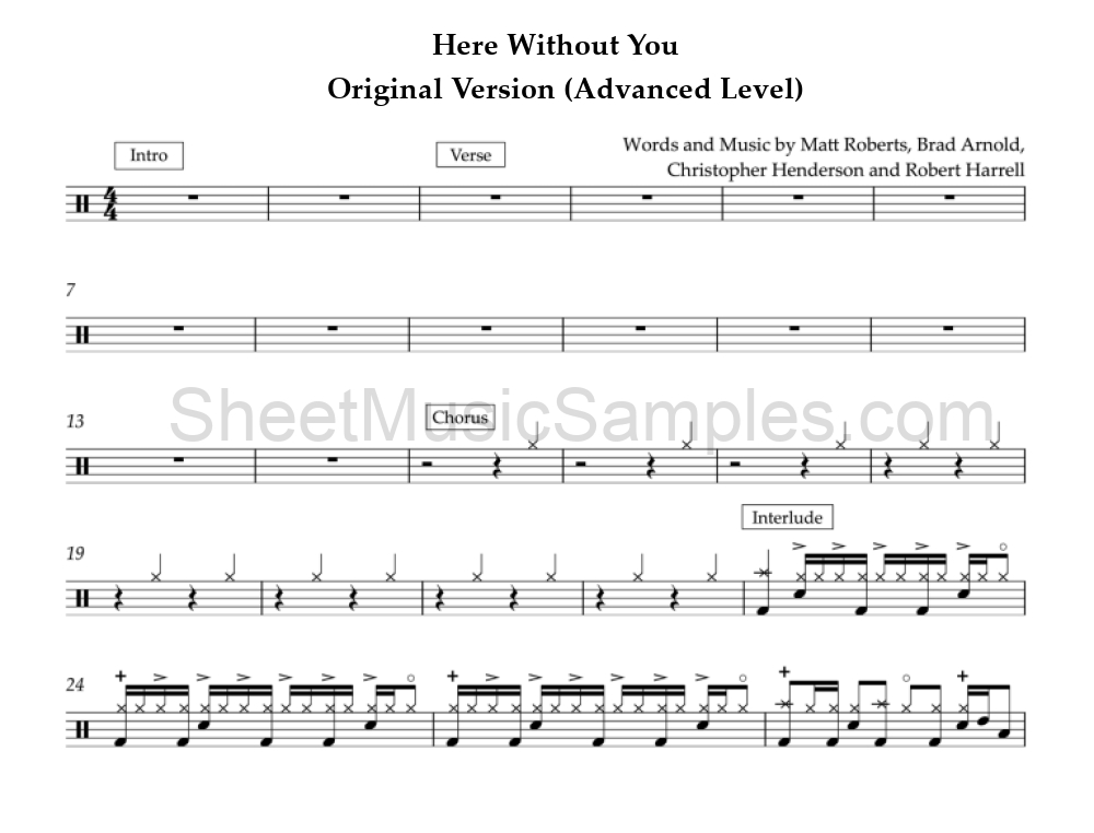 Here Without You - Original Version (Advanced Level)