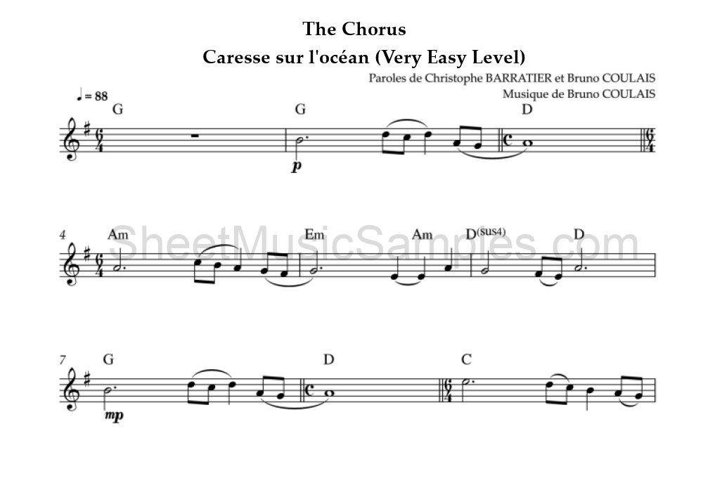 The Chorus - Caresse sur l'océan (Very Easy Level)