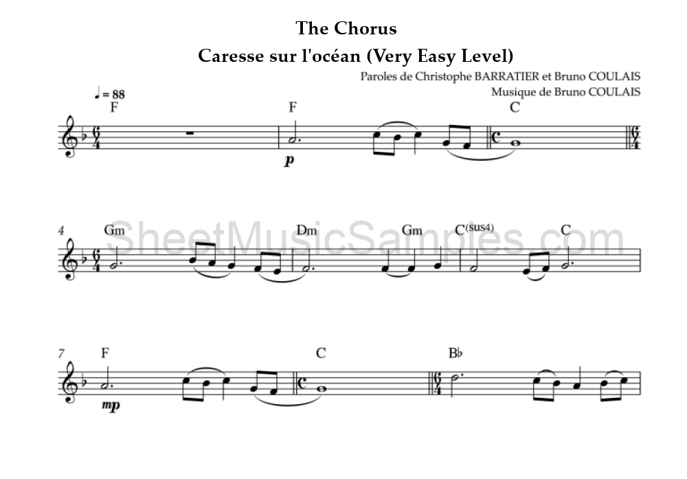 The Chorus - Caresse sur l'océan (Very Easy Level)