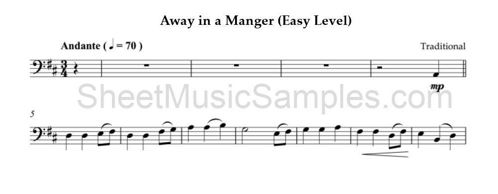 Away in a Manger (Easy Level)