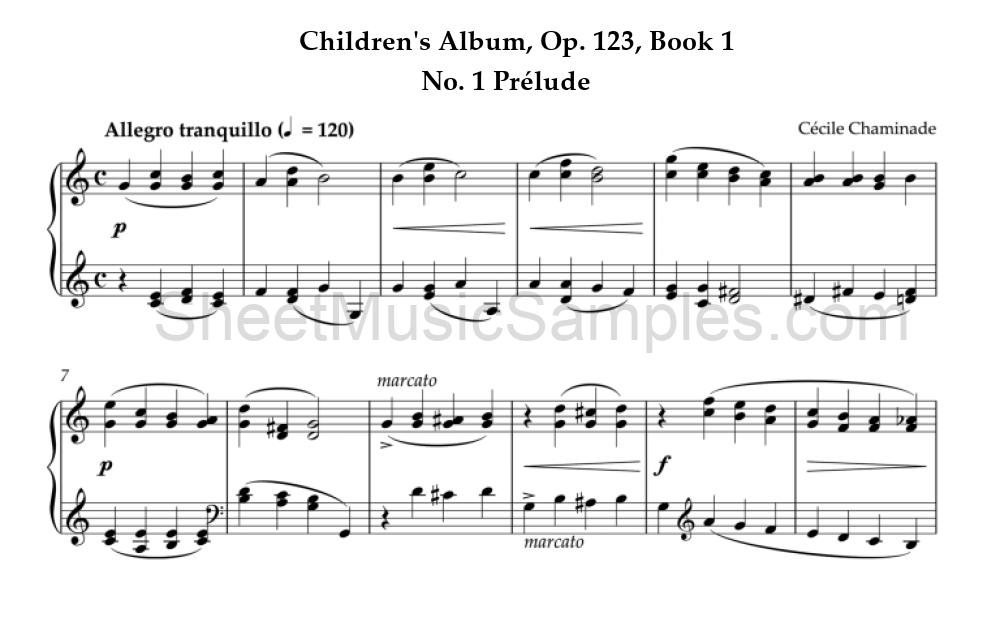 Children's Album, Op. 123, Book 1 - No. 1 Prélude