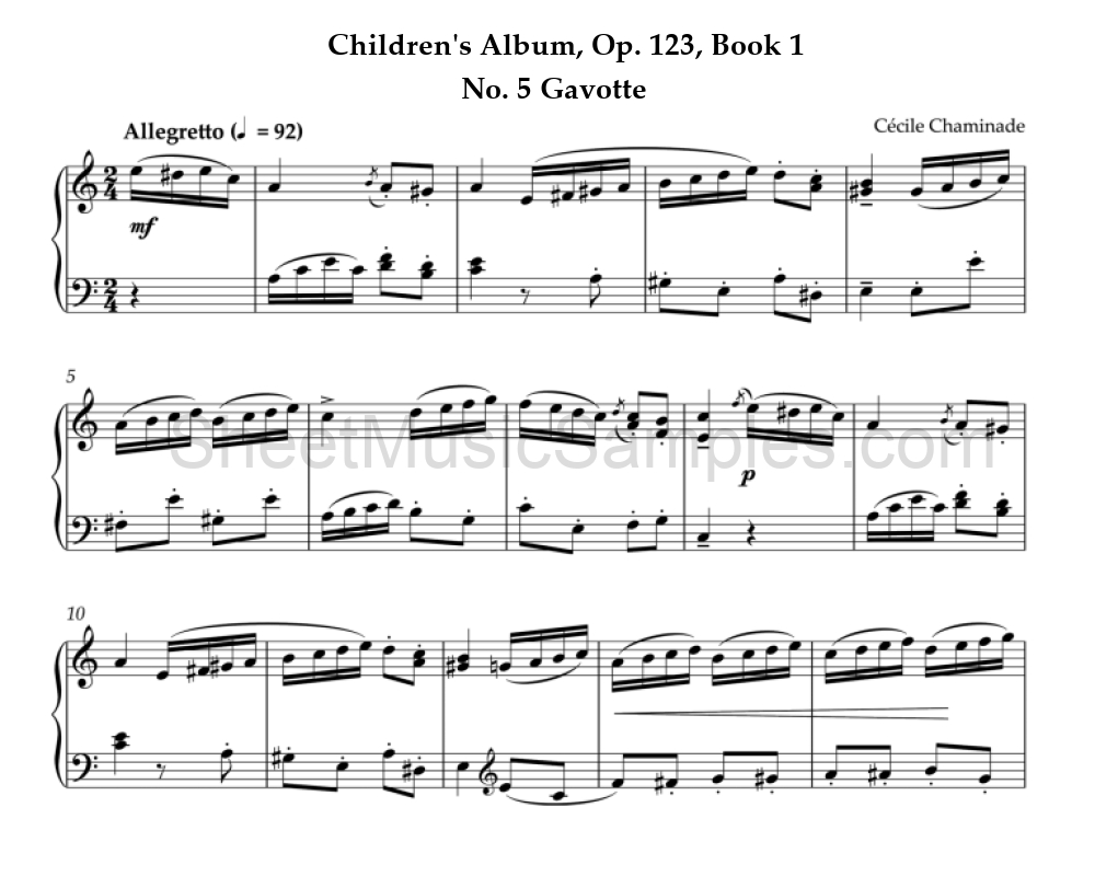 Children's Album, Op. 123, Book 1 - No. 5 Gavotte