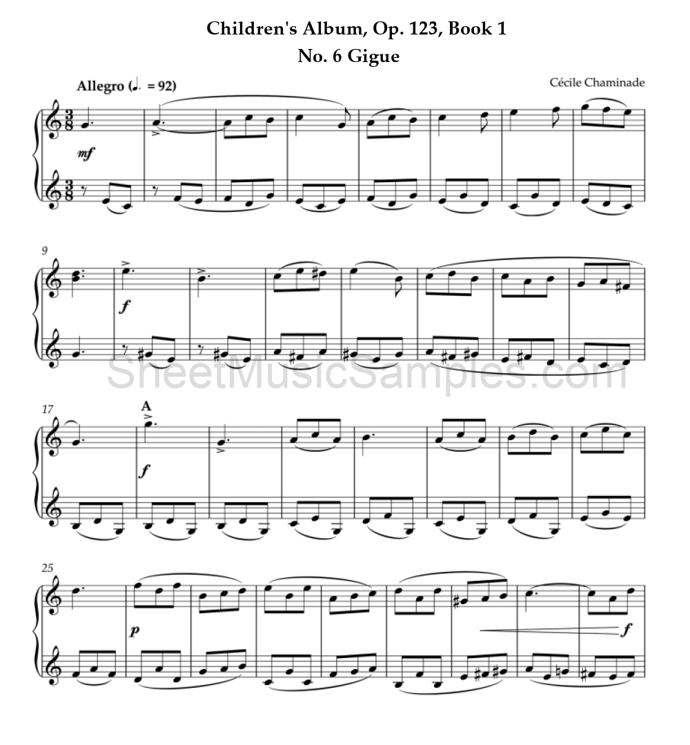 Children's Album, Op. 123, Book 1 - No. 6 Gigue