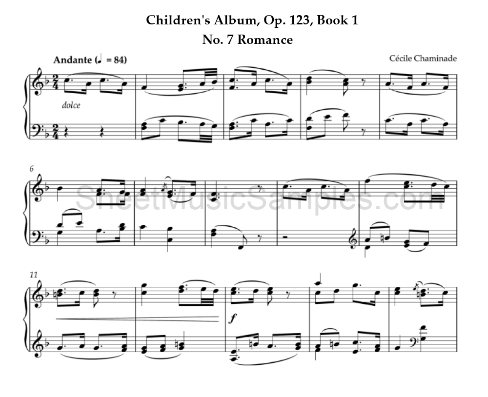 Children's Album, Op. 123, Book 1 - No. 7 Romance