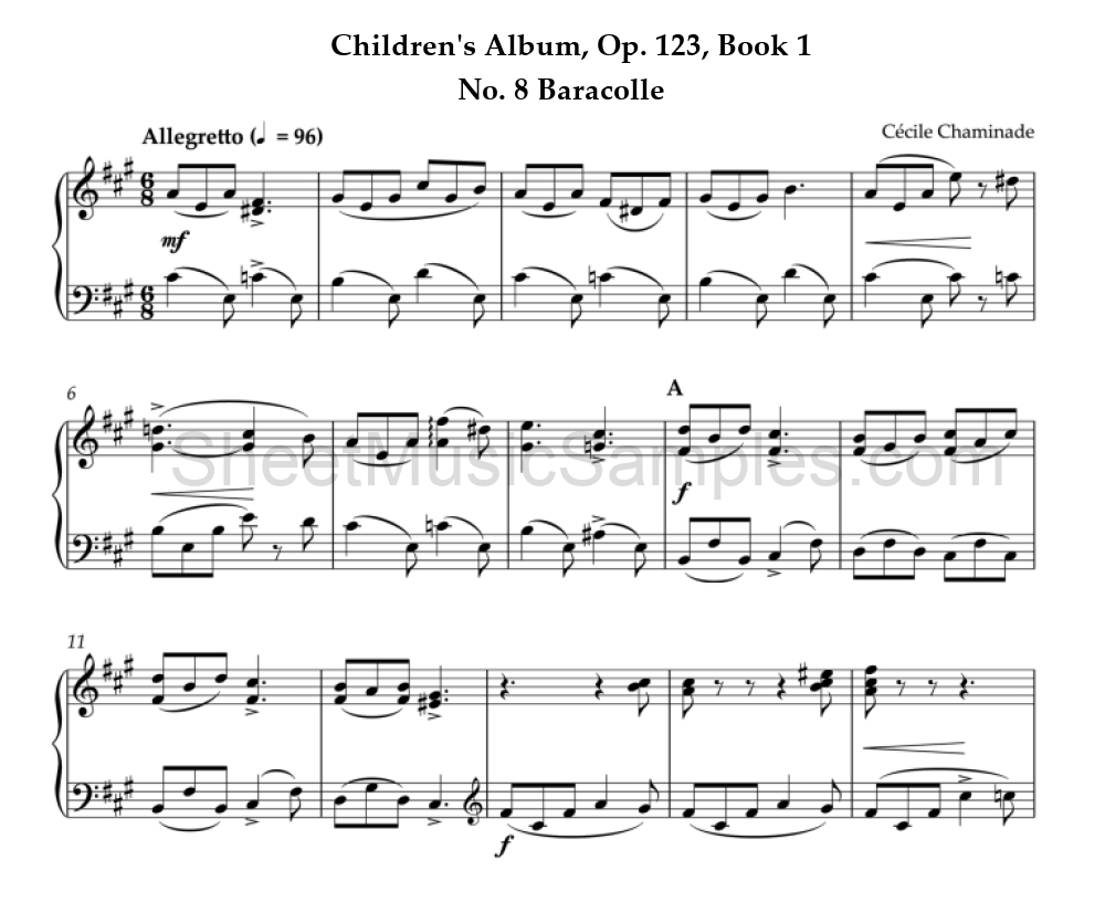 Children's Album, Op. 123, Book 1 - No. 8 Baracolle