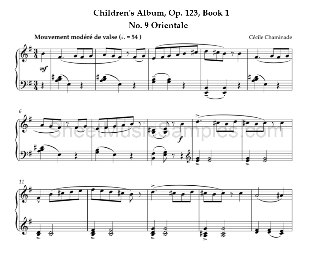 Children's Album, Op. 123, Book 1 - No. 9 Orientale