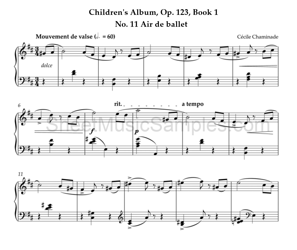 Children's Album, Op. 123, Book 1 - No. 11 Air de ballet