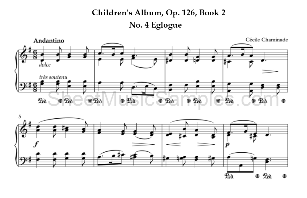 Children's Album, Op. 126, Book 2 - No. 4 Eglogue