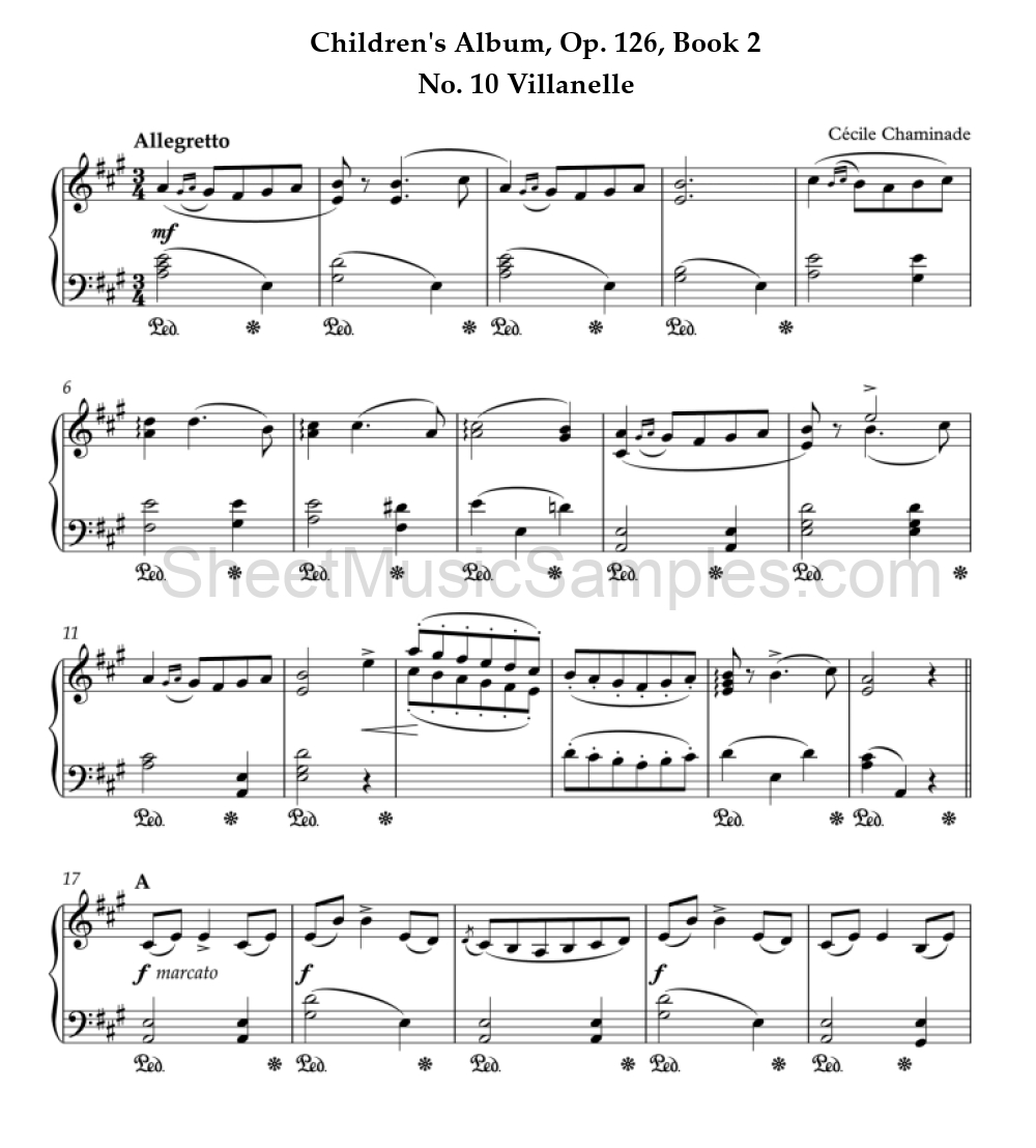 Children's Album, Op. 126, Book 2 - No. 10 Villanelle