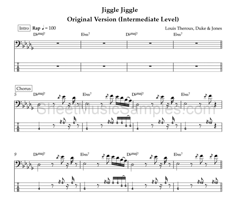 Jiggle Jiggle - Original Version (Intermediate Level)