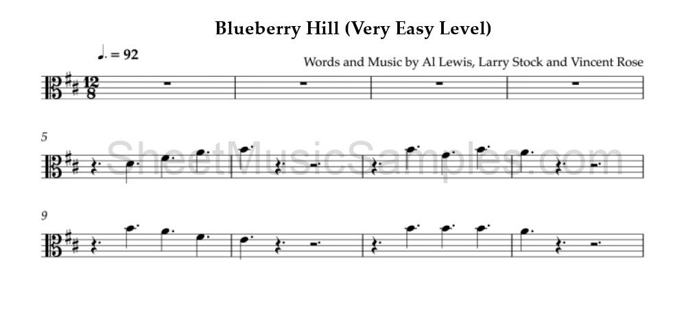 Blueberry Hill (Very Easy Level)