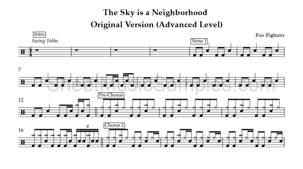 The Sky is a Neighborhood - Original Version (Advanced Level)