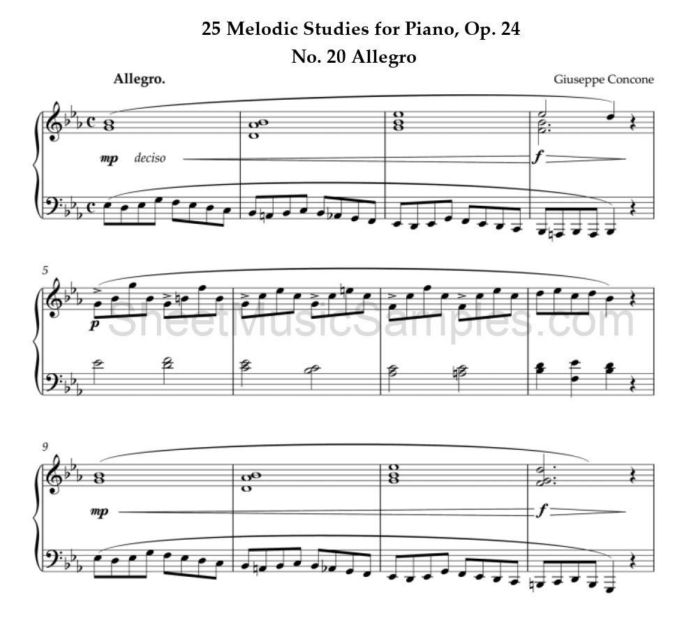 25 Melodic Studies for Piano, Op. 24 - No. 20 Allegro