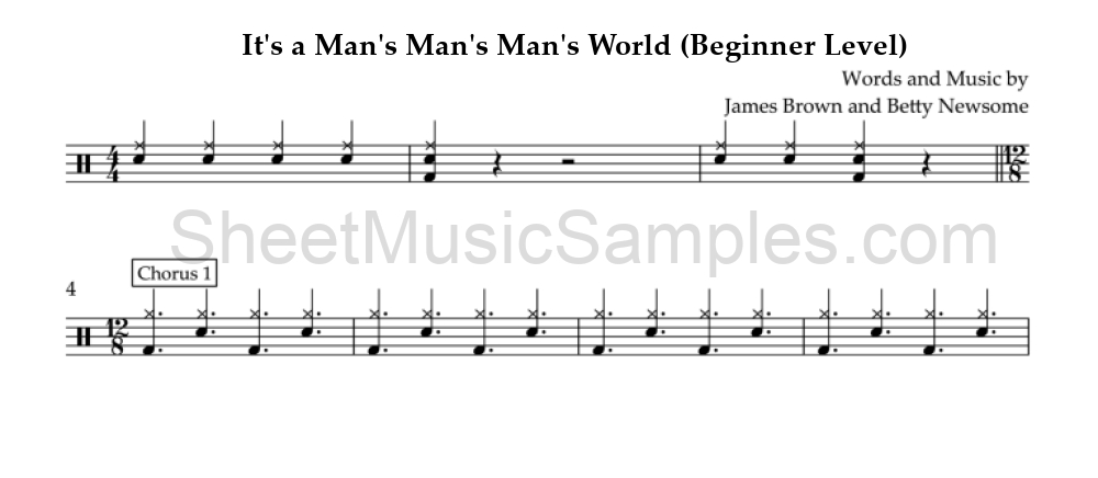 It's a Man's Man's Man's World (Beginner Level)