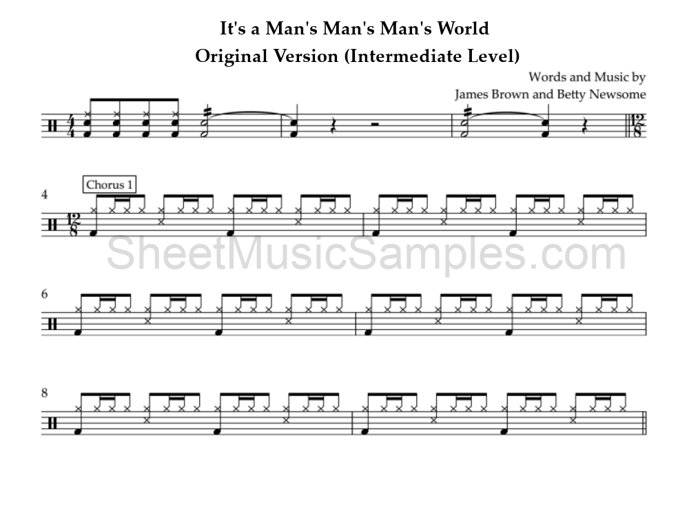 It's a Man's Man's Man's World - Original Version (Intermediate Level)