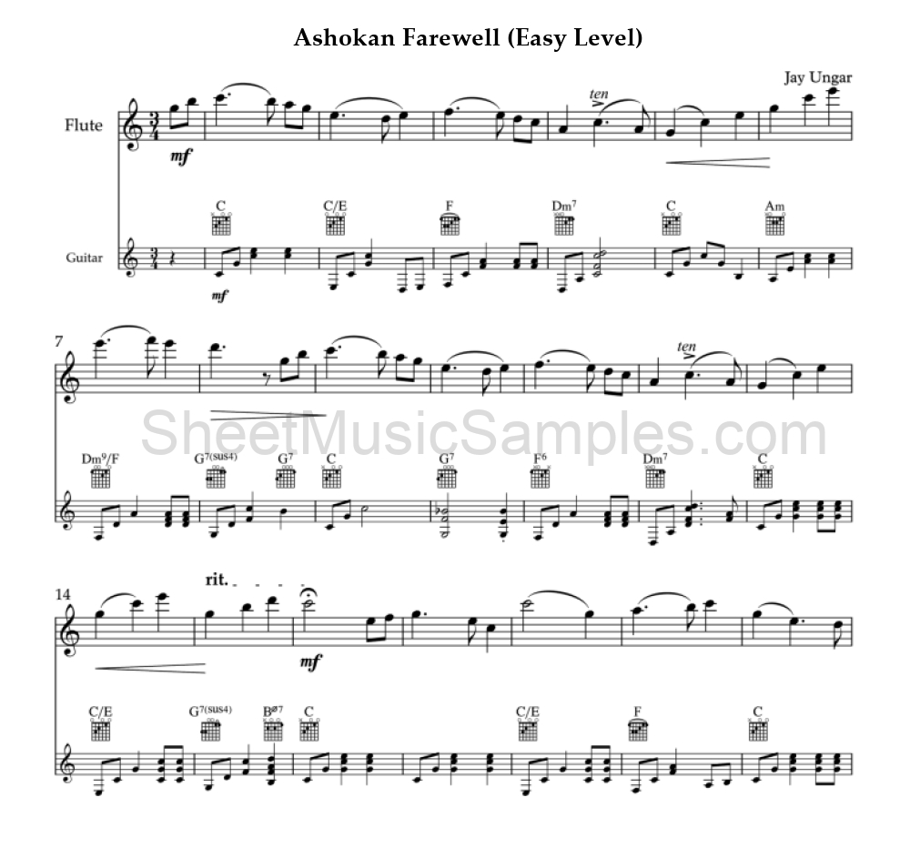 Ashokan Farewell (Easy Level)