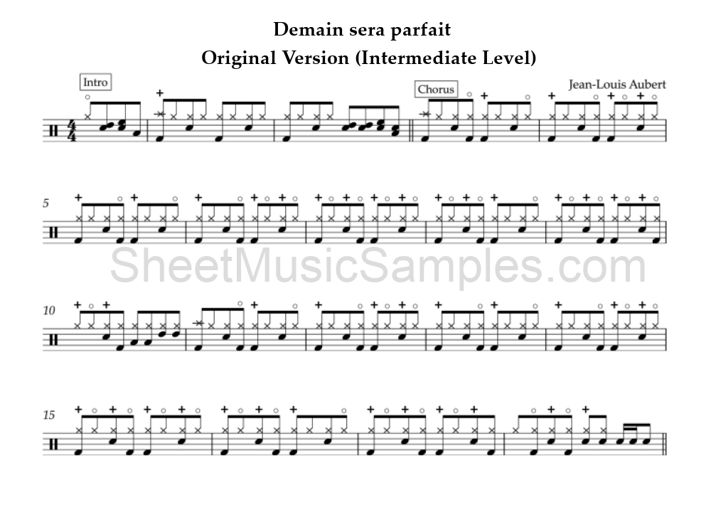 Demain sera parfait - Original Version (Intermediate Level)