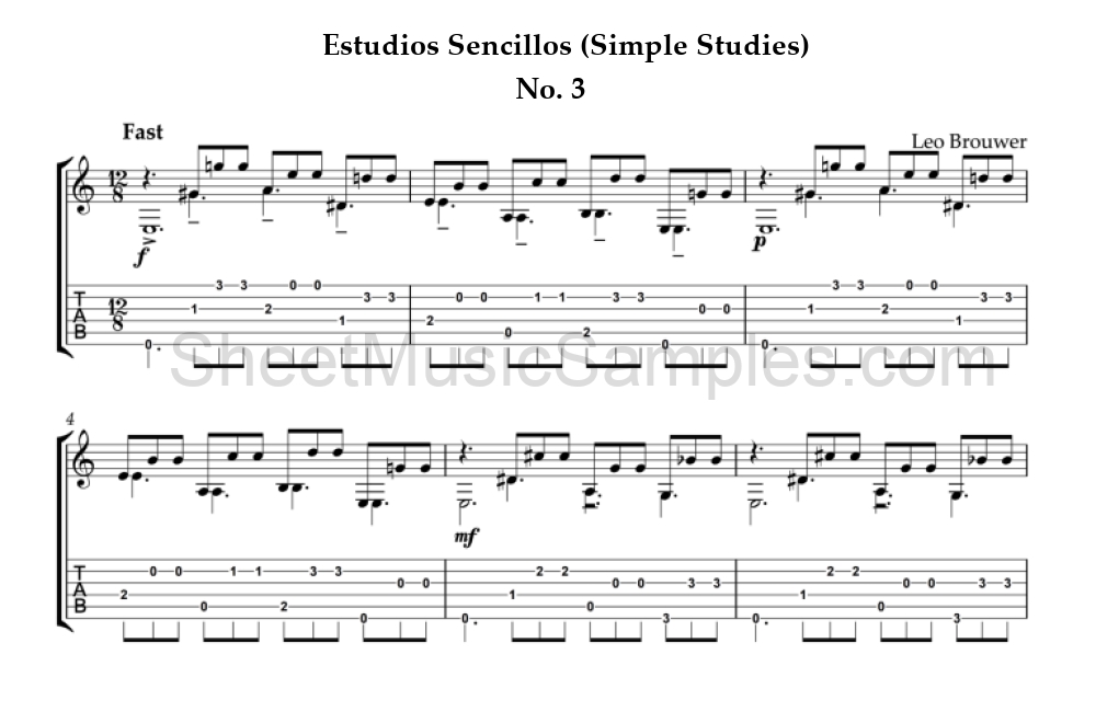 Estudios Sencillos (Simple Studies) - No. 3