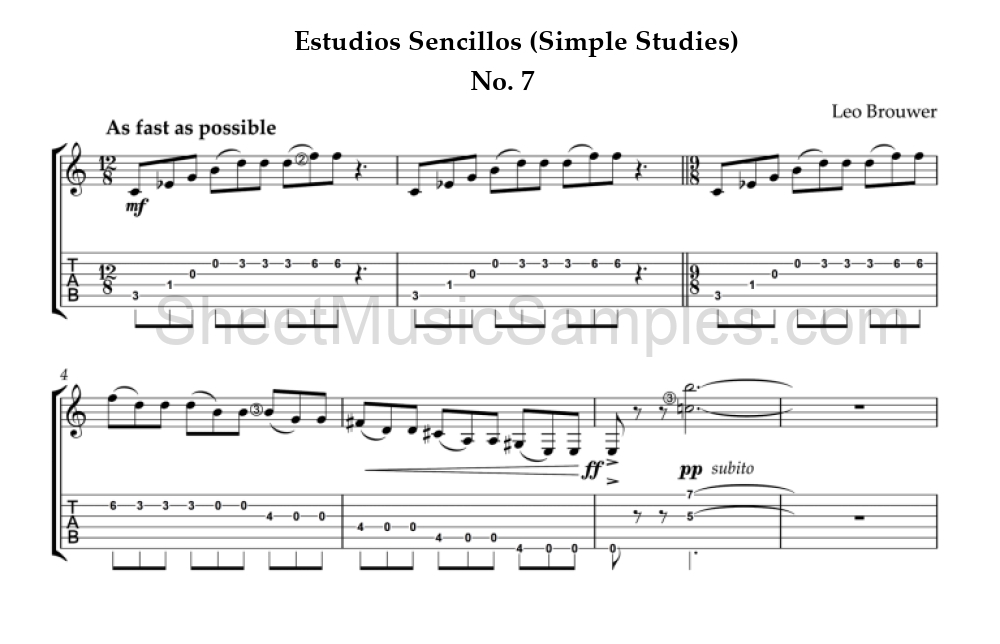 Estudios Sencillos (Simple Studies) - No. 7