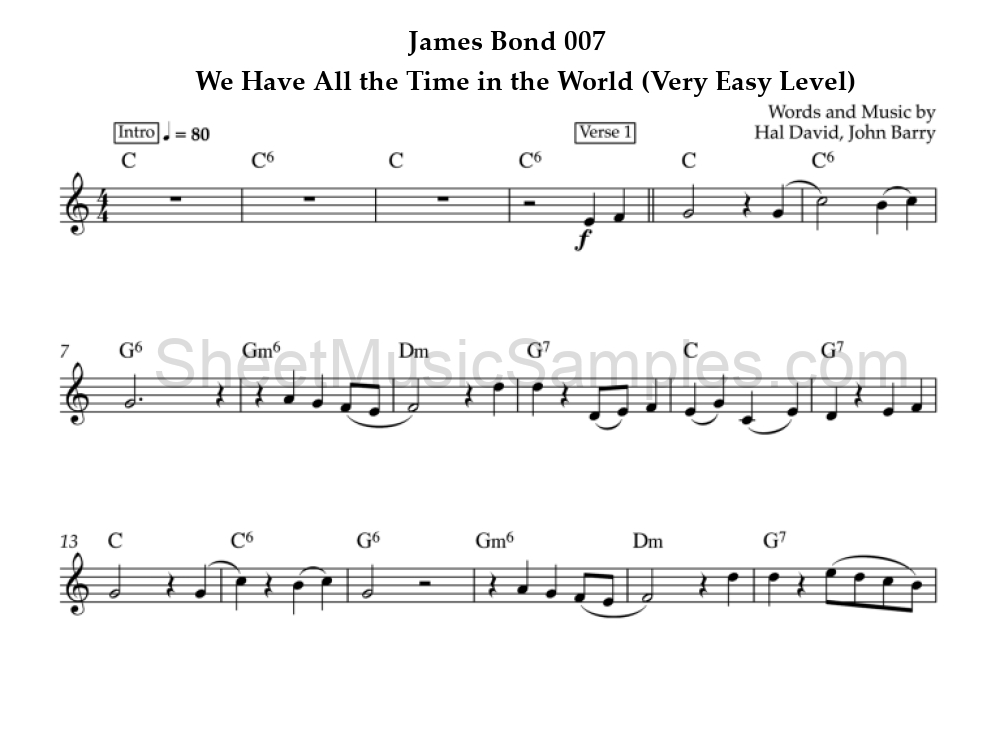 James Bond 007 - We Have All the Time in the World (Very Easy Level)