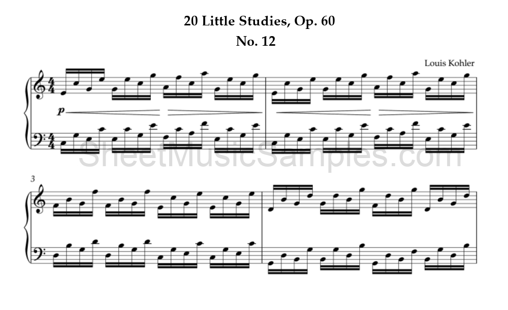 20 Little Studies, Op. 60 - No. 12