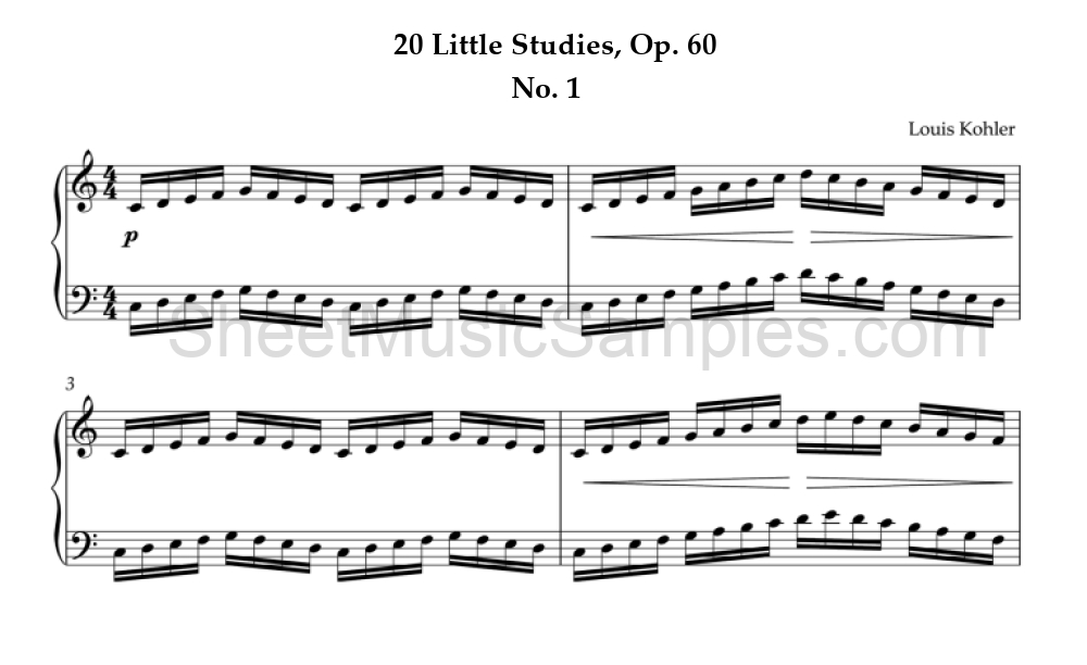 20 Little Studies, Op. 60 - No. 1