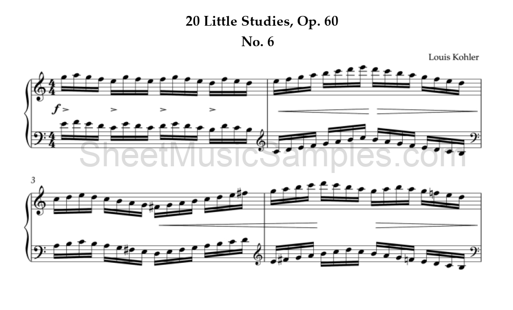 20 Little Studies, Op. 60 - No. 6