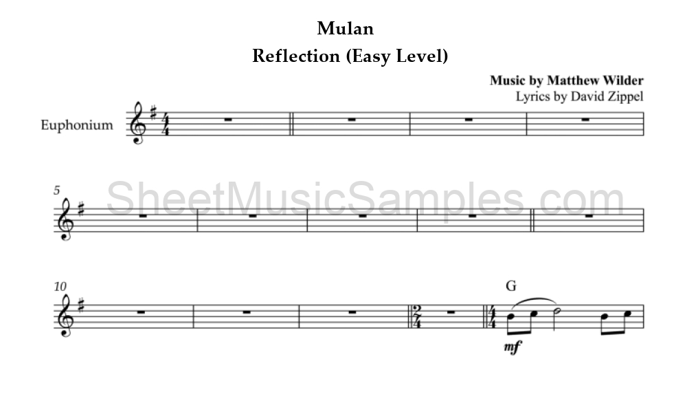 Mulan - Reflection (Easy Level)