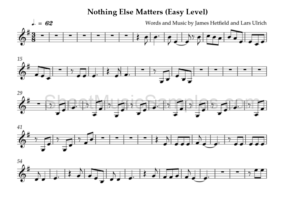 Nothing Else Matters (Easy Level)